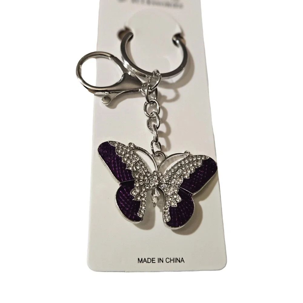 Choose‎ Any 3 Bag Charms Keychains Rhinestone Teddy Bear Butterfly Y2K